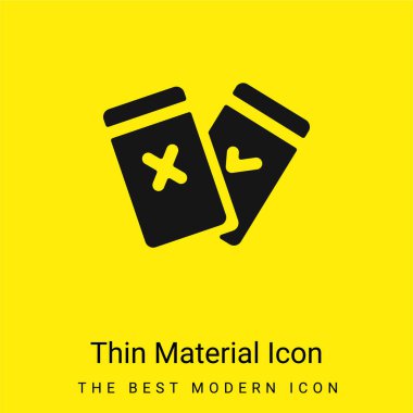 Amonestation minimal bright yellow material icon clipart