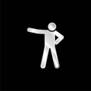 Breakdance gümüş kaplama metalik simge