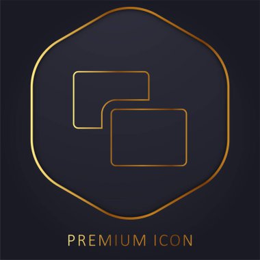 Arkaplan altın çizgi premium logosu veya simgesi