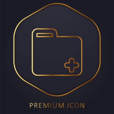 Dizin altın satırı premium logosu ya da simgesi ekle