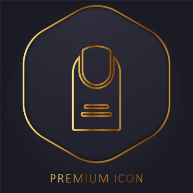 Big Finger golden line premium logo or icon clipart