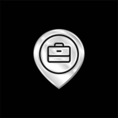 Adres gümüş kaplama metalik simge