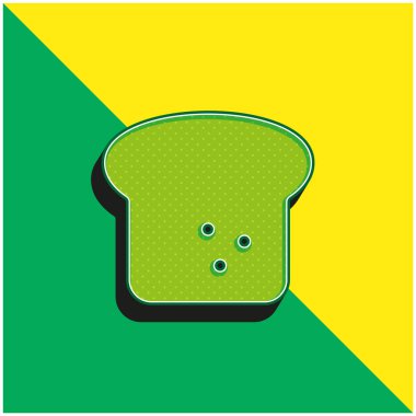 Ekmek Yeşil ve Sarı Modern 3d vektör simgesi logosu