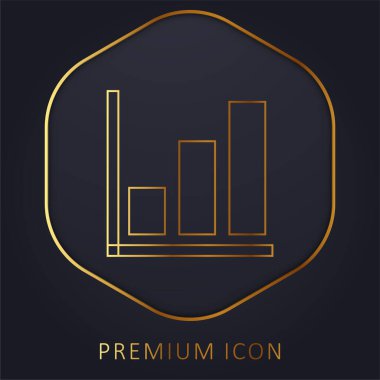 Çubuk Çizelgesi Altın Çizgi prim logosu veya simgesi