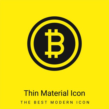 Bitcoin en az parlak sarı madde simgesi
