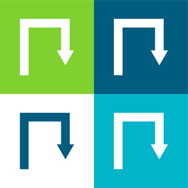 Ok Açı Sembol Düz Renk en az simge kümesi