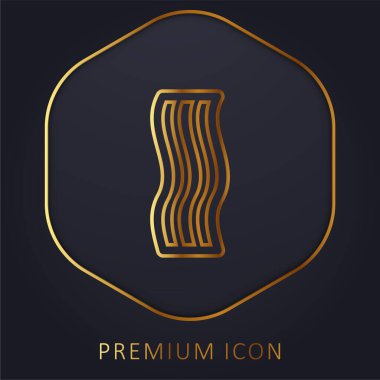 Pastırma altın çizgi prim logosu veya simgesi