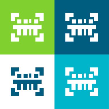 Barkod Düz 4 renk en küçük simge kümesi