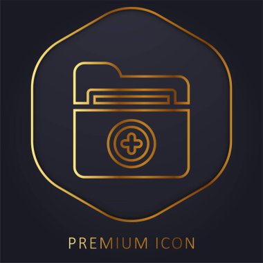 Altın çizgi premium logo veya simge ekle