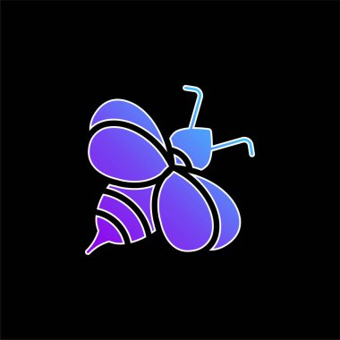 Arı mavi gradyan vektör simgesi