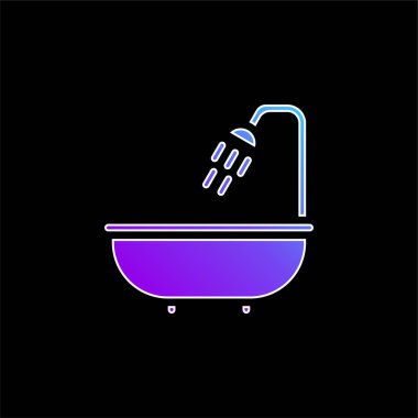 Küvet mavisi gradyan vektör simgesi