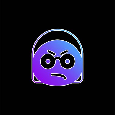 Kızgın mavi gradyan vektör simgesi