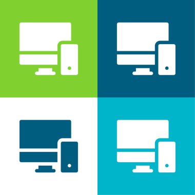 Uyarlamalı Düz Düz Renk en düşük simge kümesi