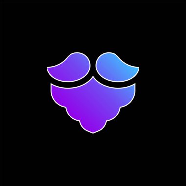 Sakal mavi gradyan vektör simgesi