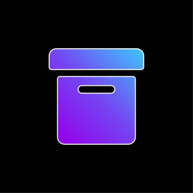 Kutu Kenarı Görünümü mavi gradyan vektör simgesi