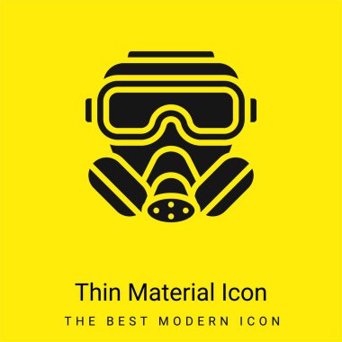 Biological Hazard minimal bright yellow material icon clipart