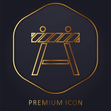Barricade golden line premium logo or icon clipart