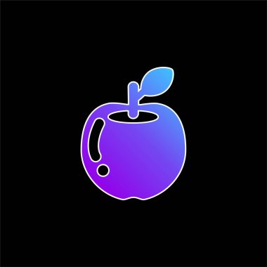 Elma Mavisi gradyan vektör simgesi