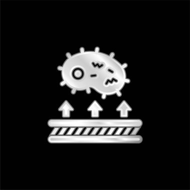 Antibakteriyel gümüş kaplama metalik simge