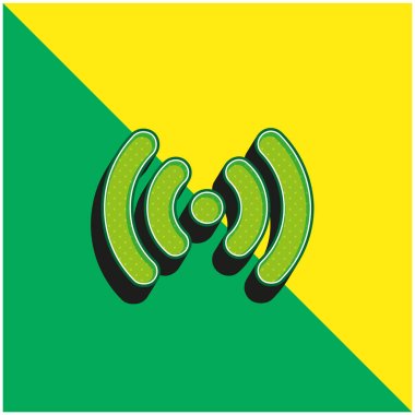 Antenna Signal Green and yellow modern 3d vector icon logo clipart