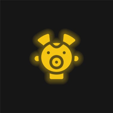 Bebek sarı parlak neon simgesi