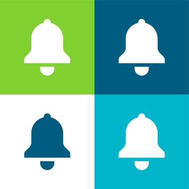 Bell Düz 4 renk simgesi seti