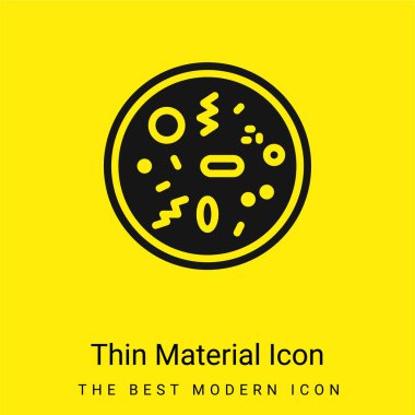 Bacteria minimal bright yellow material icon clipart