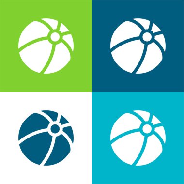 Top Düz 4 renk en küçük simge kümesi