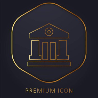Banka altın hat premium logosu veya simgesi