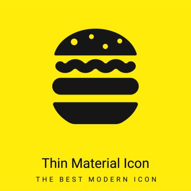 Big Hamburger minimal bright yellow material icon clipart