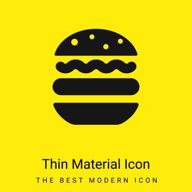 Big Hamburger minimal bright yellow material icon clipart