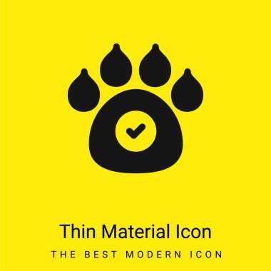Animals Allowed minimal bright yellow material icon clipart