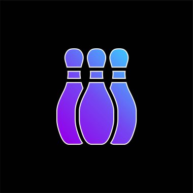 Bowling mavi gradyan vektör simgesi
