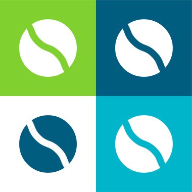 Top Düz 4 renk en küçük simge kümesi