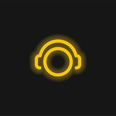 Mareşal sarı parlak neon simgesi