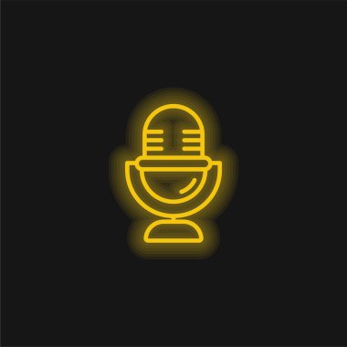 Ses sarısı parlak neon simgesi