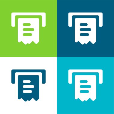 Bill Düz 4 renk en küçük simge kümesi