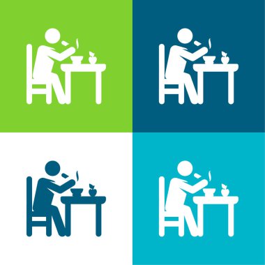 Kahvaltı Düz Renk en az simge kümesi