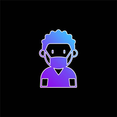 Erkek mavi gradyan vektör simgesi