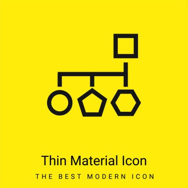 Temel Geometrik Şekillerin Blok Şeması En az parlak sarı malzeme simgesi