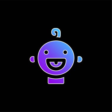 Bebek mavisi gradyan vektör simgesi