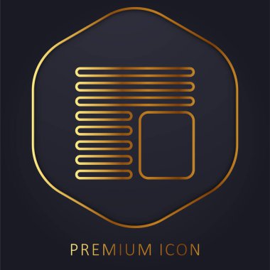 Madde altın çizgi premium logosu veya simgesi