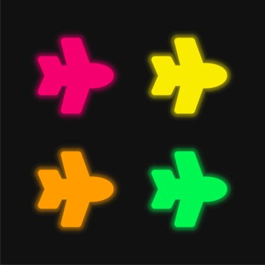 Parlayan neon vektör simgesi