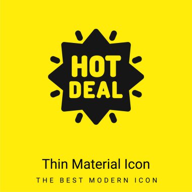 Bargains minimal bright yellow material icon