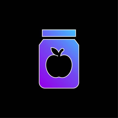 Apple Jam mavi gradyan vektör simgesi