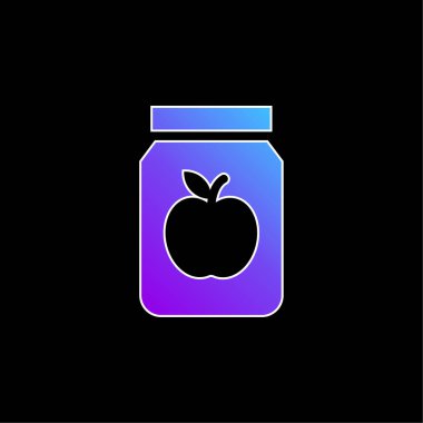 Apple Jam blue gradient vector icon clipart