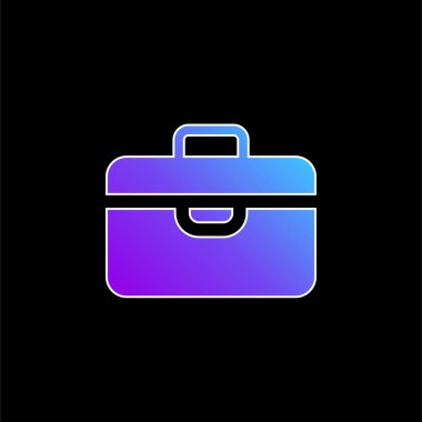 Evrak çantası mavi gradyan vektör simgesi