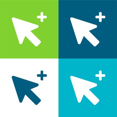 Seçim İmleci Düz 4 renk minimal simgesi seti ekle