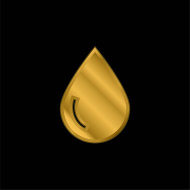 Kan Düşürme Altın kaplama metalik simge veya logo vektörü