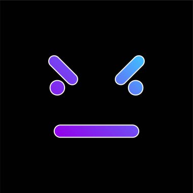 Kötü Duygu Karesi Mavi Yüzlü vektör simgesi